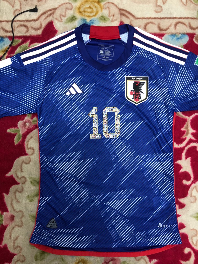 Japan Tsubasa Home 2022 World Cup Jersey, Men's Fashion, Activewear on