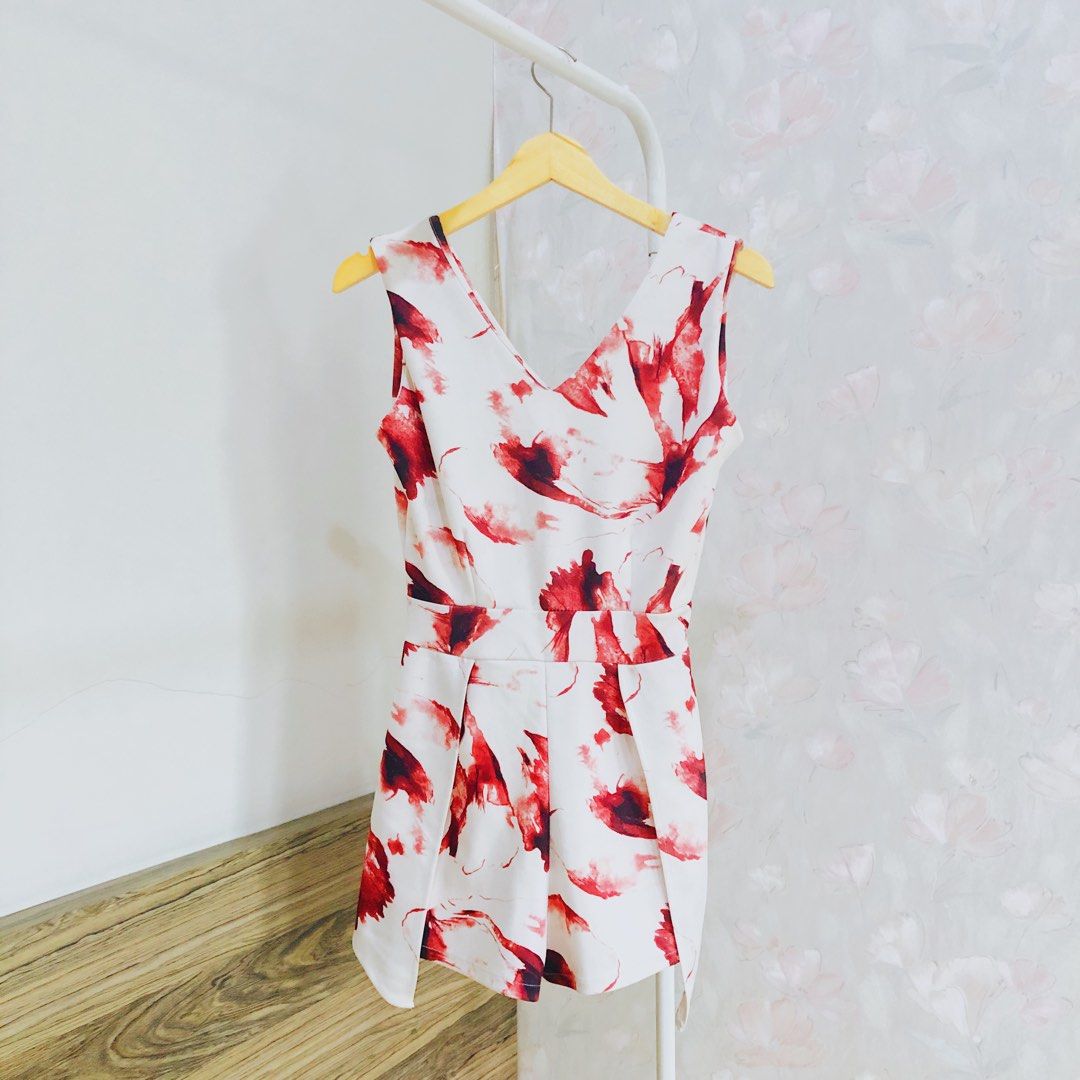 Jumpsuit Premium Korea Bangkok Disneyland Putih Pink Sweet Manis