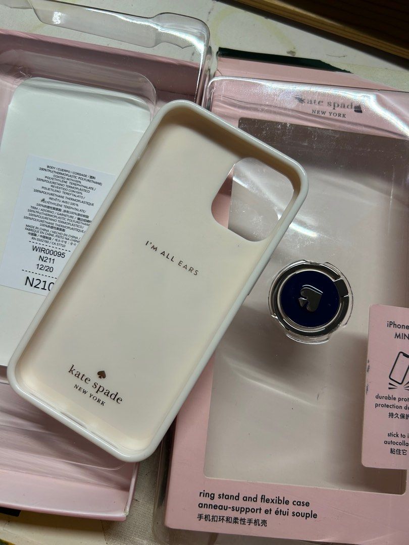 Kate Spade iPhone 12 Mini Case and Pop Socket, Mobile Phones & Gadgets,  Mobile & Gadget Accessories, Cases & Sleeves on Carousell