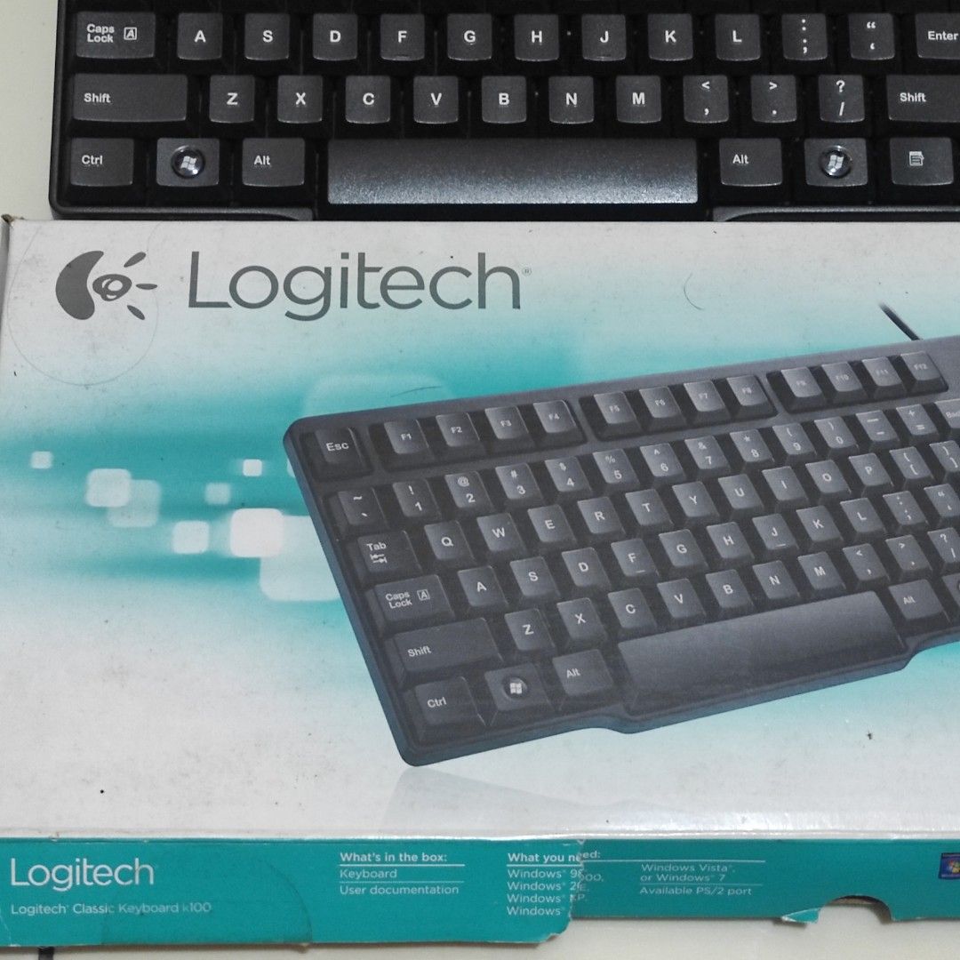 Keyboard Logitech K100 PS/2, Elektronik, Bagian Komputer & Aksesoris di