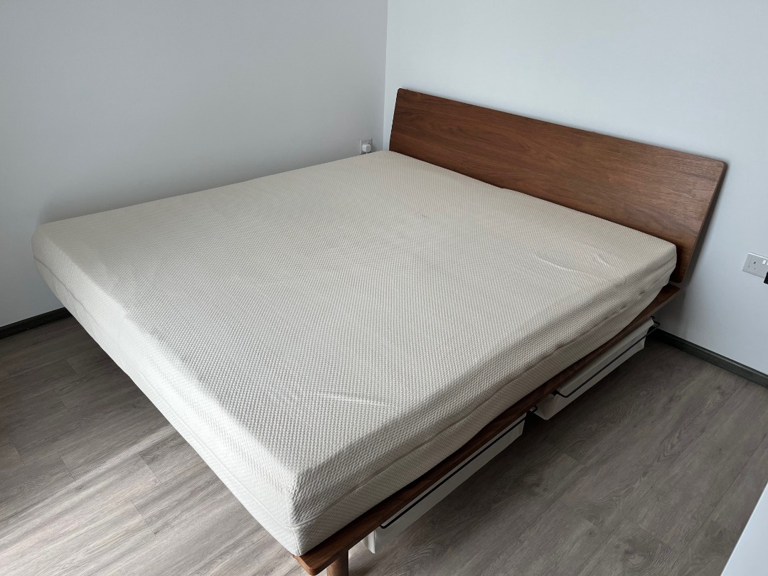 King Size Latex Mattress with Muji bed frame, Furniture & Home Living