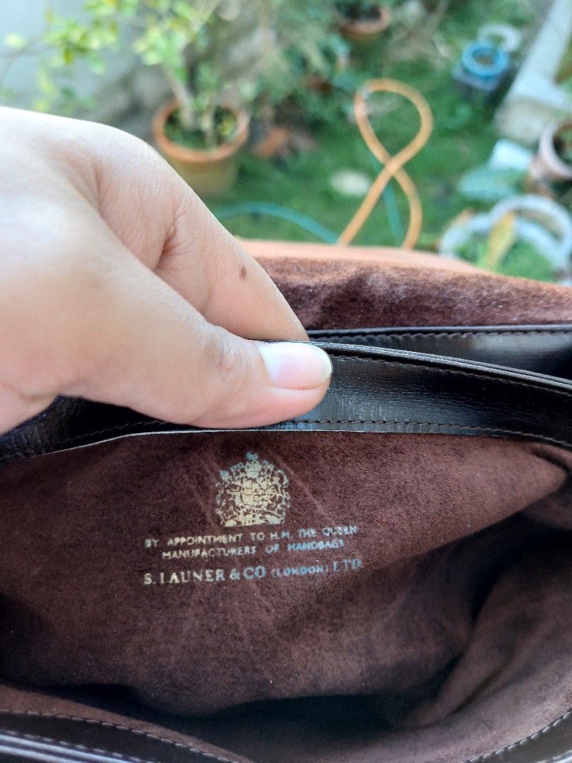 Launer London box leather shoulder bag, Luxury, Bags & Wallets on