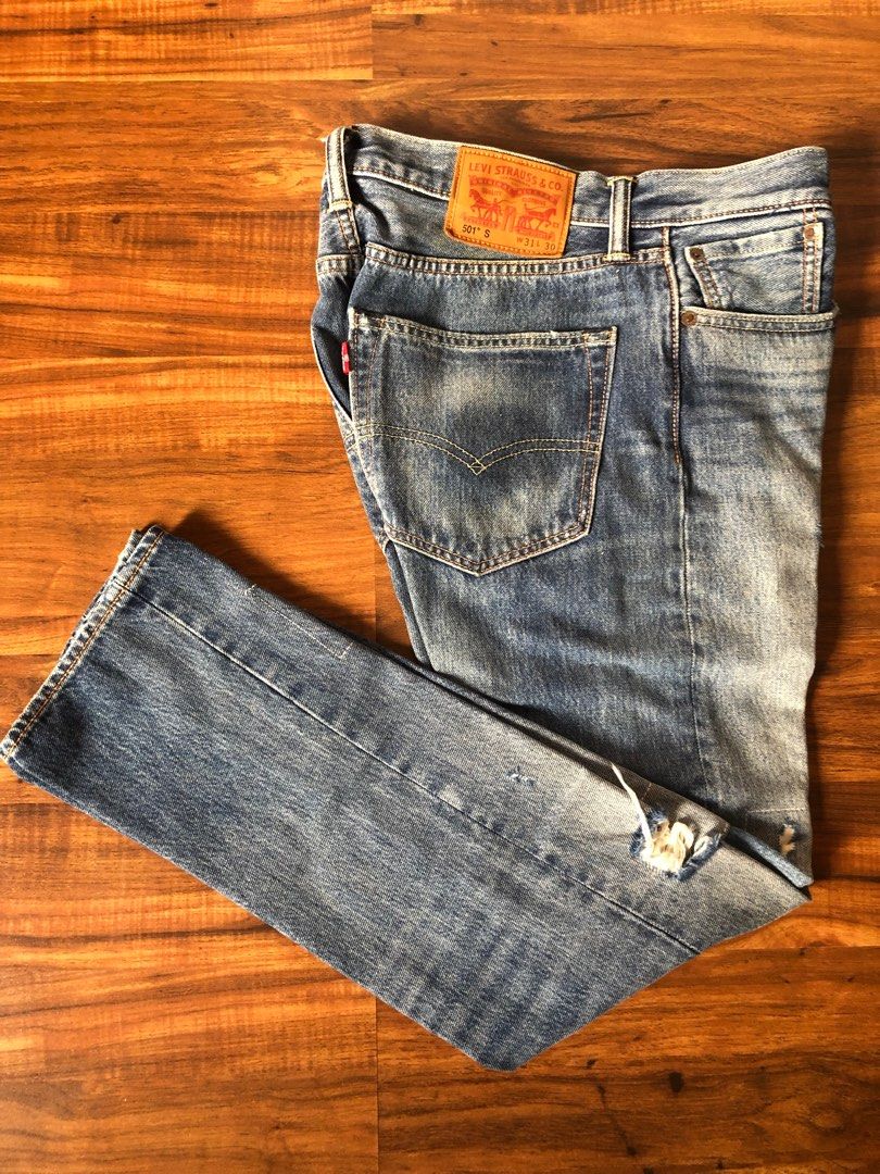 Levi's 501 skinny distress for men, Men's Fashion, Bottoms, Jeans on  Carousell