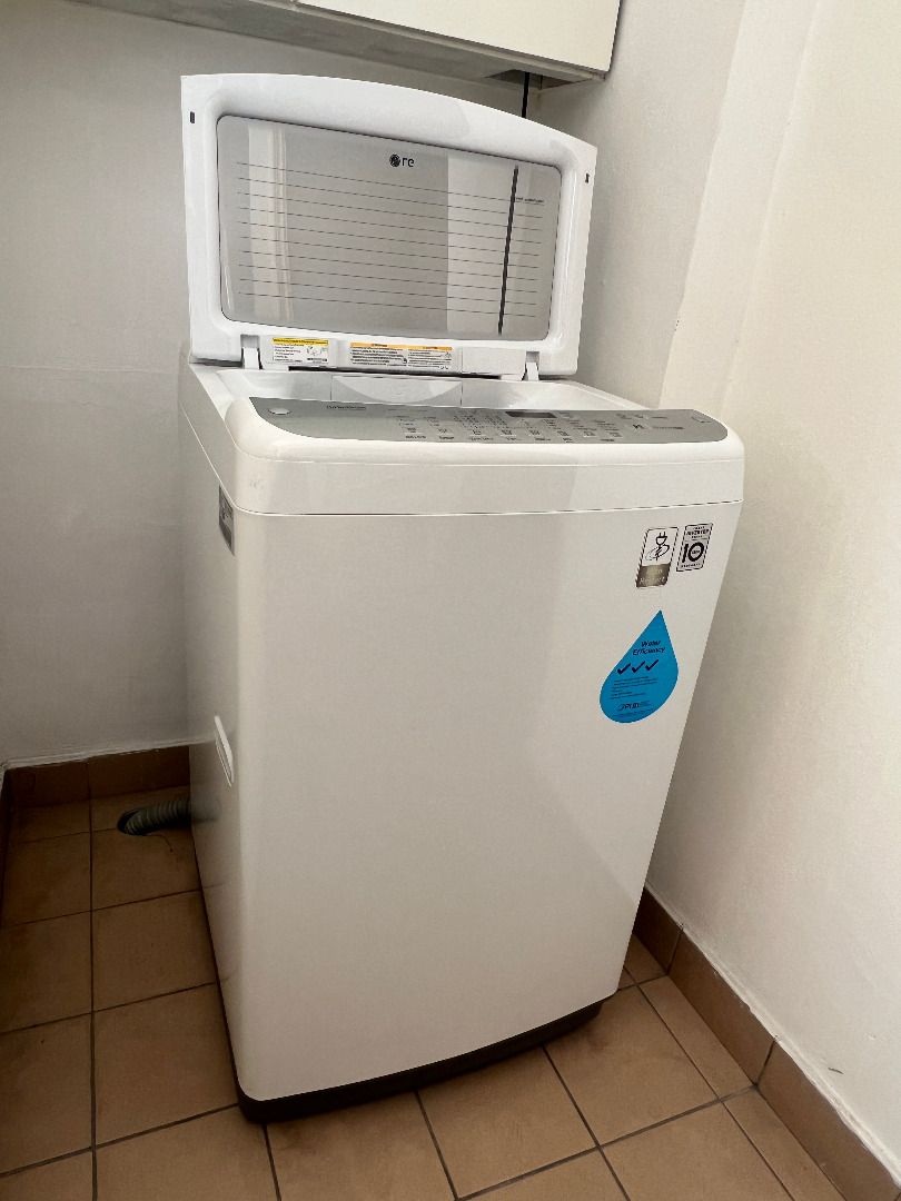 LG T2108VSAW 8KG Smart Inverter Top Load Washing Machine, TV & Home