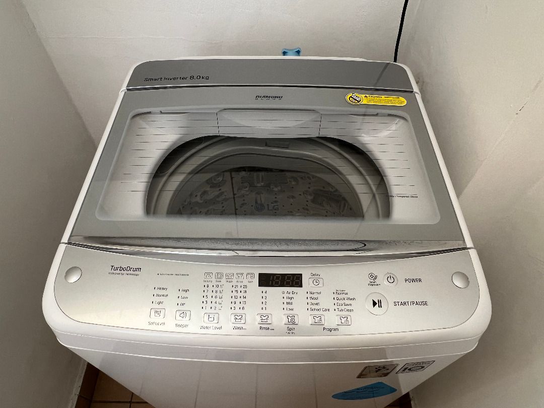 LG T2108VSAW 8KG Smart Inverter Top Load Washing Machine, TV & Home