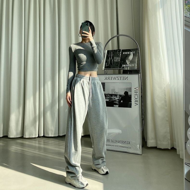 Light grey sales baggy sweatpants