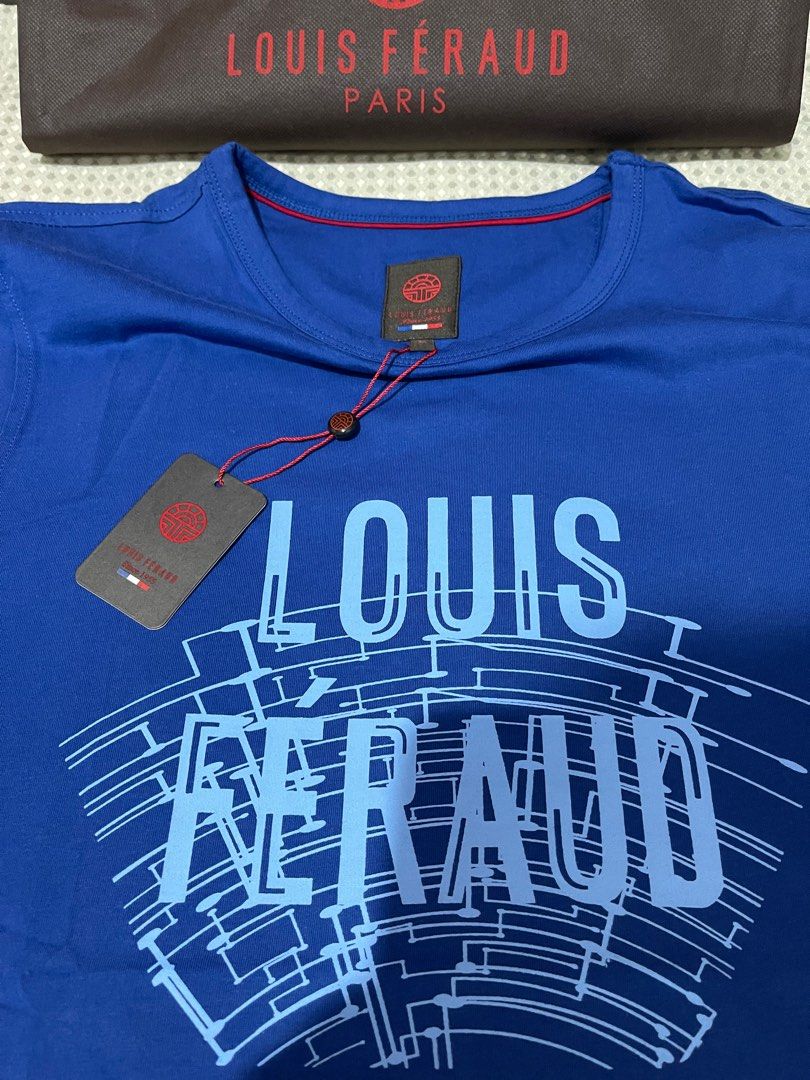 Louis Feraud T-Shirt Blue Medium, Luxury, Apparel on Carousell