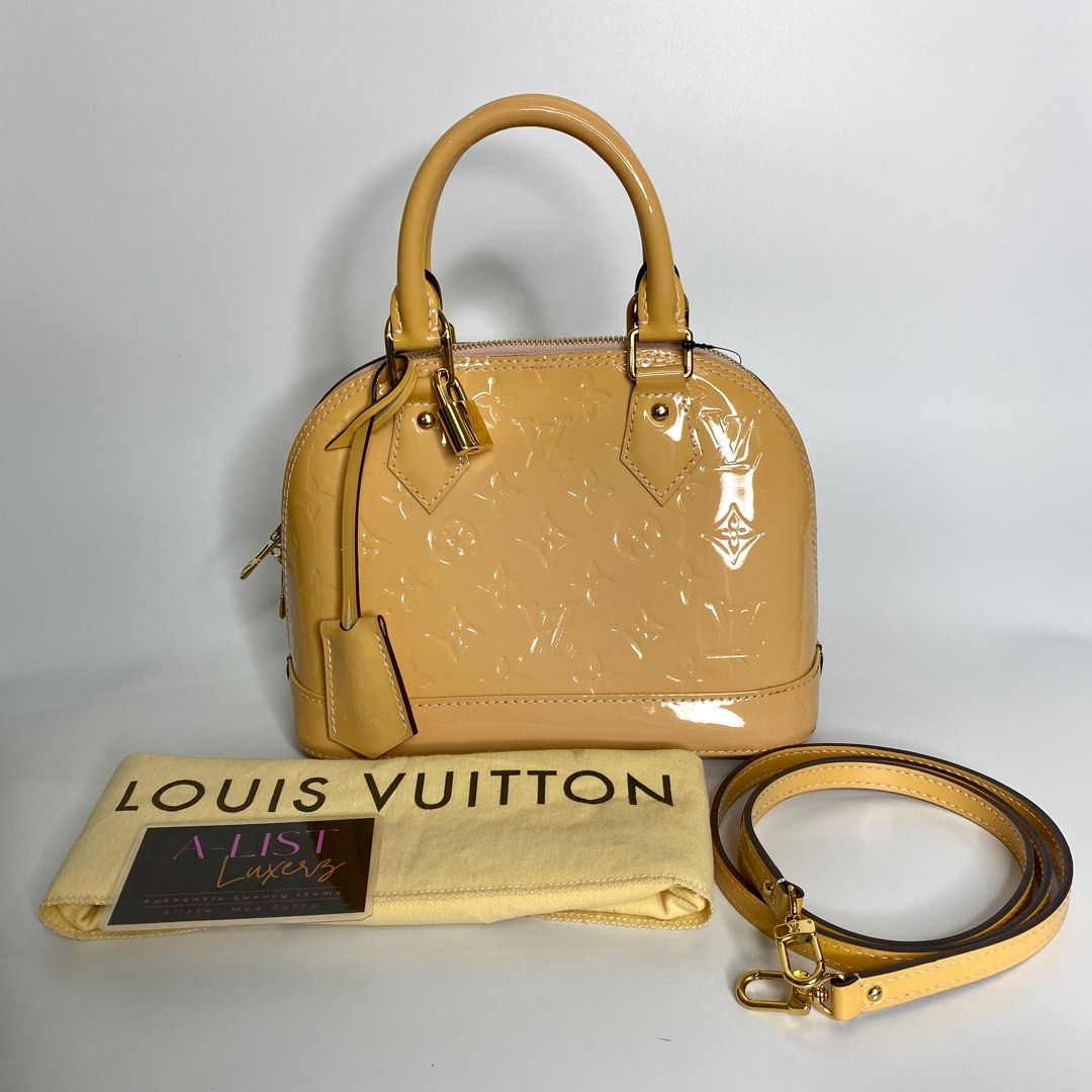 Authentic LV BB Alma Vernis - Gold Color, Luxury, Bags & Wallets on  Carousell
