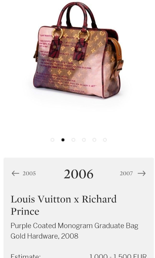 Louis Vuitton Monogram Canvas Karung Trim Richard Prince Graduate Jokes Bag