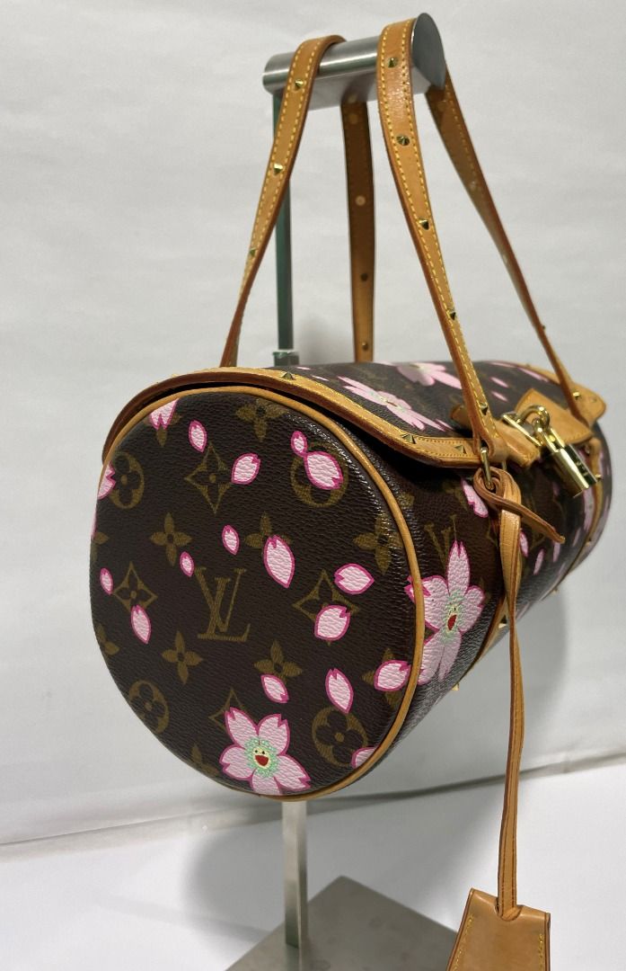 Auth LOUIS VUITTON Papillon Pink Cherry Blossom Monogram Hand Bag Purse  #42591