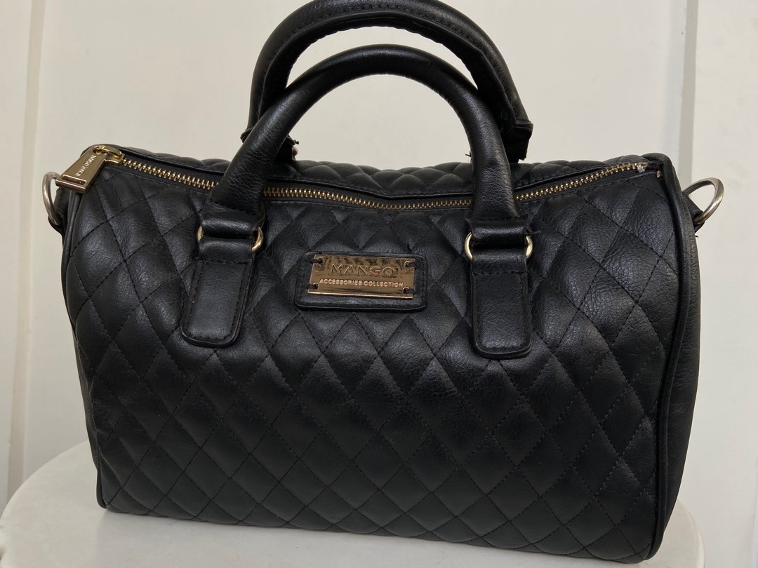 Mango quilted bowling discount bag