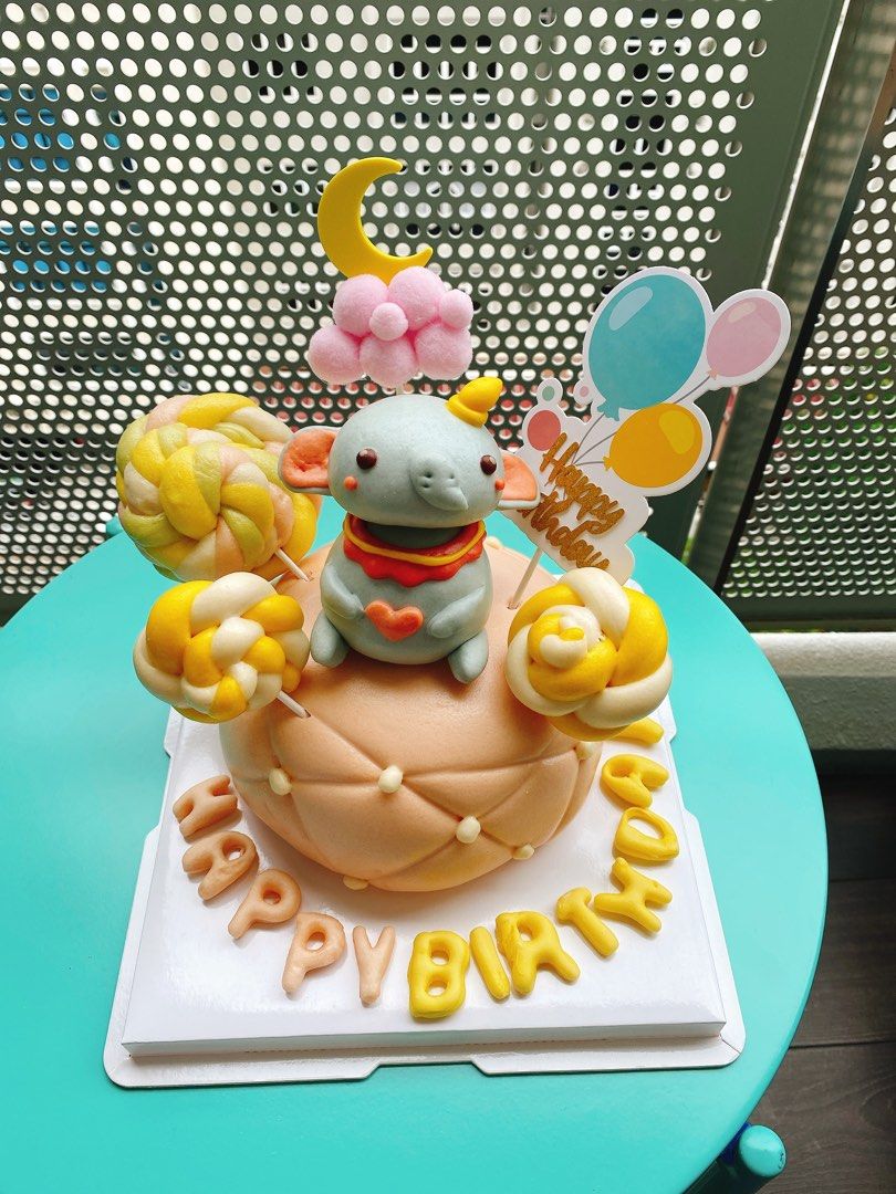 Mantou birthday cake (steamedbun), Food & Drinks, Homemade Bakes on