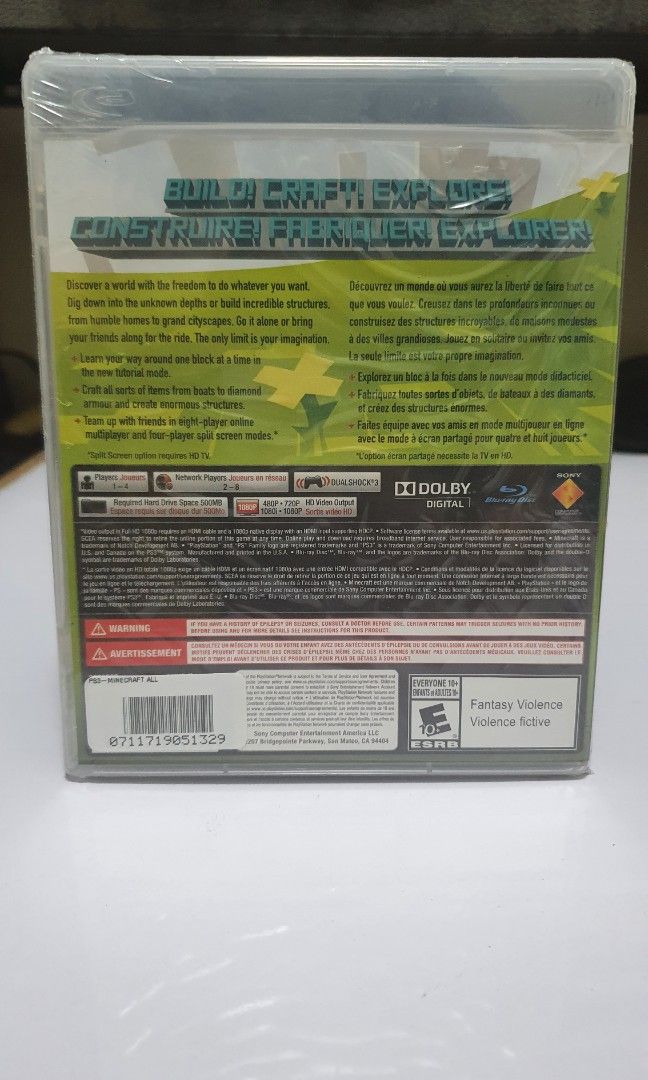 Minecraft (Sony Playstation 3, R-All) (Category: PlayStation) located in Quezon City. Submitted by itemsforadoption (Listing ID 1196767621, Image 2). Description: Rfs: Its 2022! Happy New Year. Now is a time to be joyous and declutter. And I'm doing just that this season. Minecraft is a sandbox video game developed by Mojang Studios. The game was created by Markus "Notch" Persson in the Java programming language. The game is brand new, never open