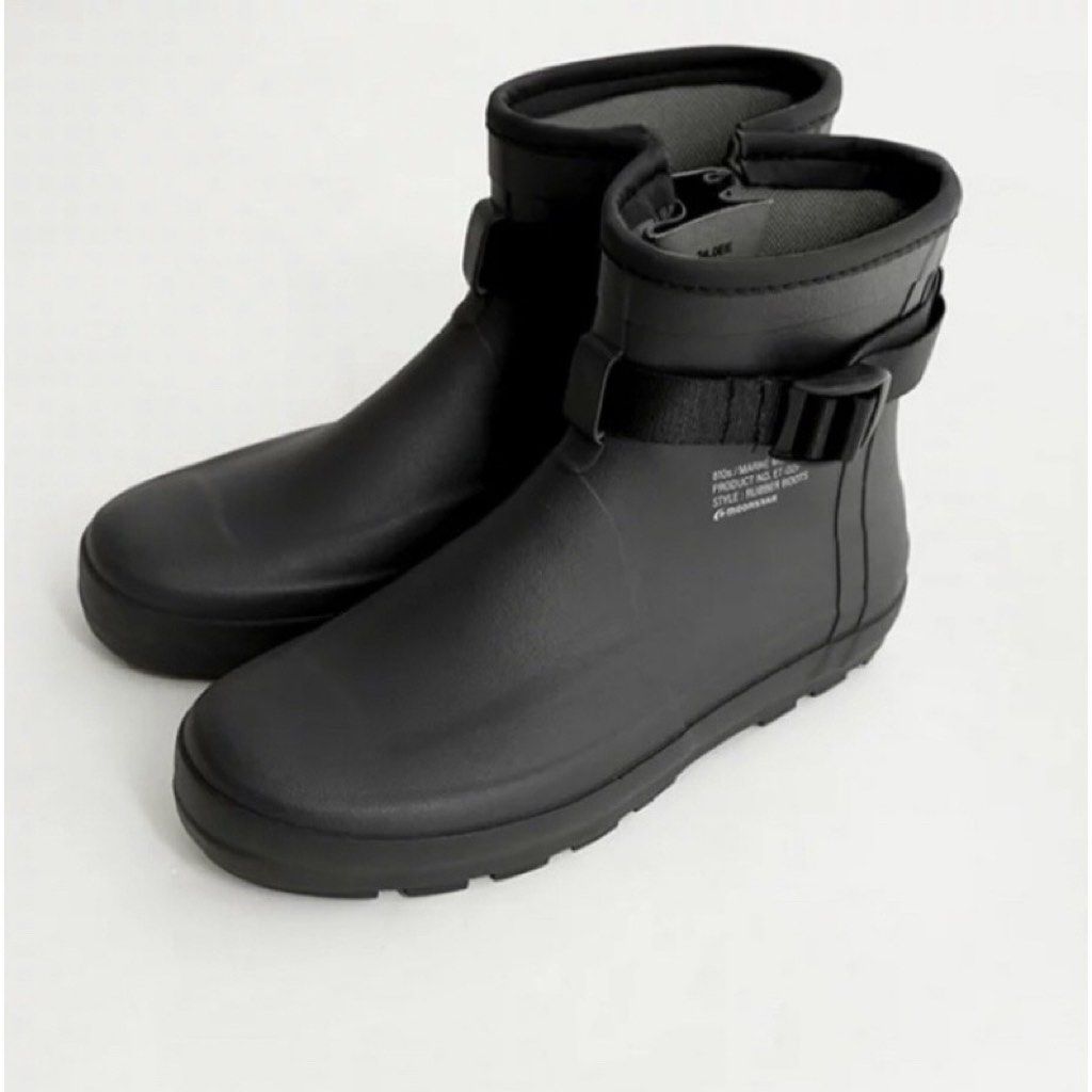 日本MoonStar》 810s MARKE扣環質感潮流設計橡膠工作靴雨靴雨鞋(27cm