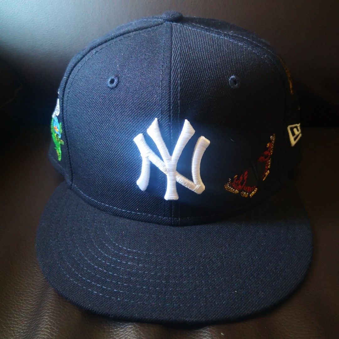 New Era New York Yankees Blue Nitro Collection 1996 World Series Capsule  Hats Exclusive 59Fifty Fitted Hat Blue/Peach Men's - US