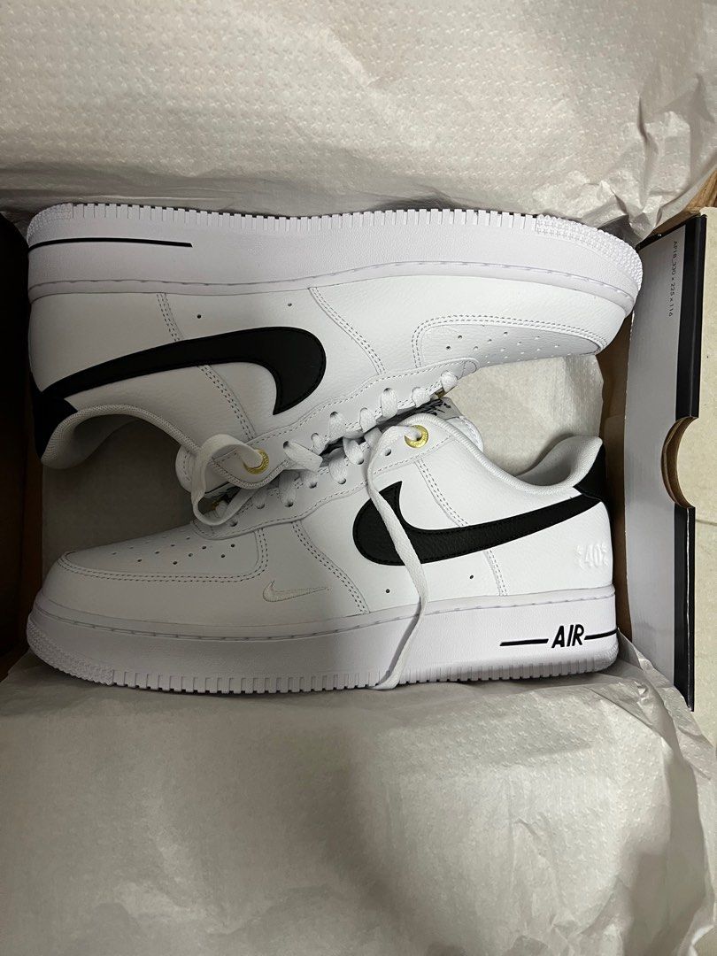 Nike Air Force 1 07 LV8 40th Anniversary White Black Shoes 