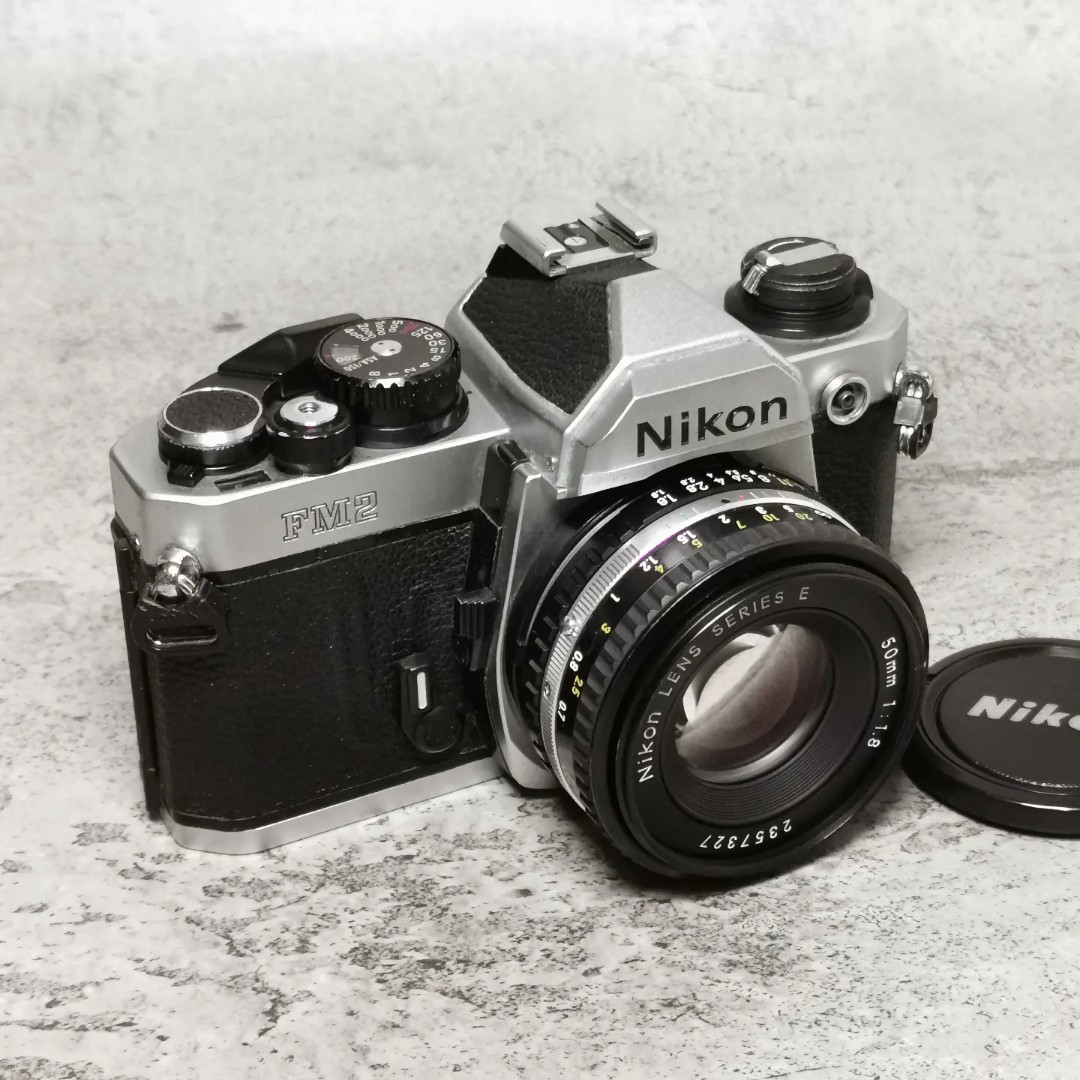 Nikon Fm2 Fm 2 50mm F1 8 E Mint Silver Analog Kamera Film Manual