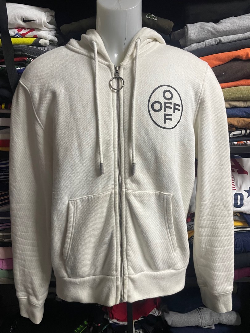 Off white fight zip hoodie Men s Fashion Tops Sets Hoodies on