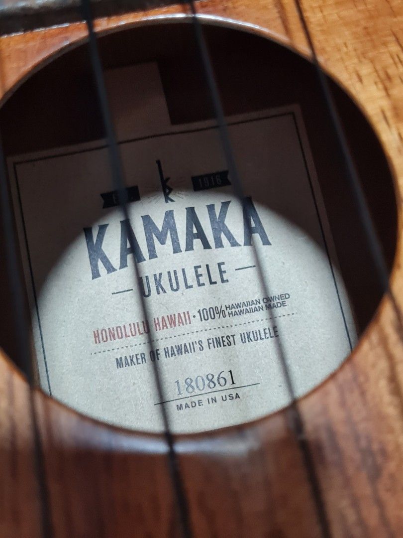 Original Kamaka Ukulele Concert HF2, Hobbies & Toys, Music & Media