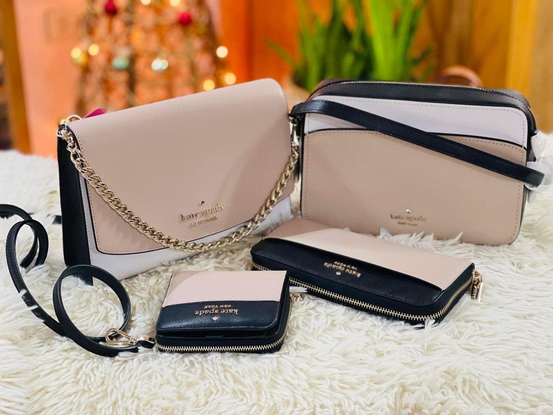 💯ORIGINAL KATE SPADE CARSON CROSSBODY COLORBLOCK (Category: Luxury Bags & Wallets) located in Quezon City. Submitted by ashongsstore (Listing ID 1196704328, Image 1). Description: ✨KATE ♠️ COLLECTION✨ 🇵🇭ONHAND🇵🇭COLORBLOCK Carson crossbody 6990.00 Lauryn crossbody 6800.00 Bifold wallet 4100.00 Long wallet 5500.00 ‼️Please look at our pictures as that is exactly what you are purchasing‼️ 10000% Original Not REPLICA, OEM, TOP GRADE QUALITY, AUT