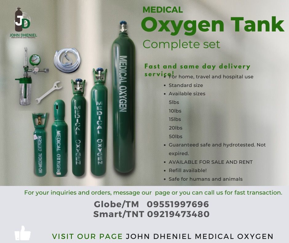 oxygen tank complete set ready to use Health Nutrition Medical