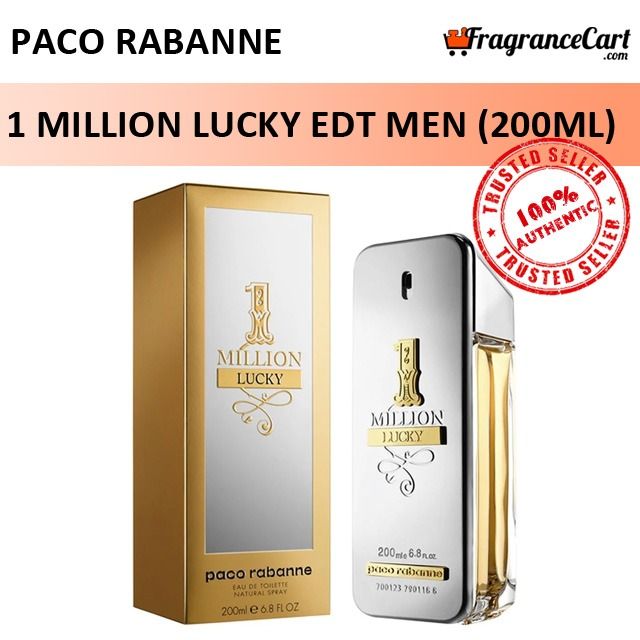 Paco Rabanne 1 Million Lucky EDT for Men 100ml 200ml Tester Eau