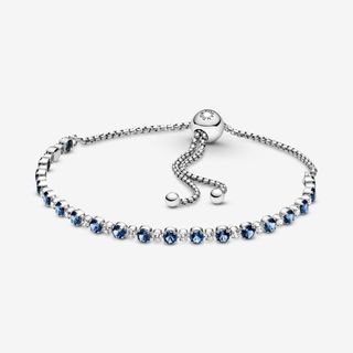 Pandora blue and clear sparkle slider bracelet