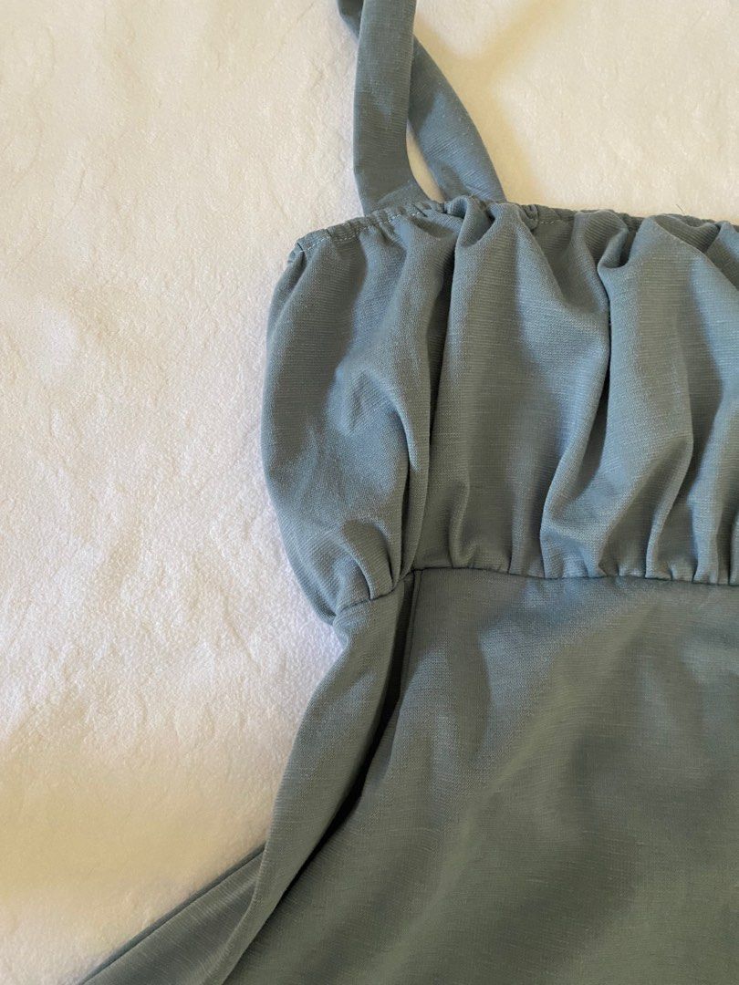 pastel blue ribbon dress, Women's Fashion, Dresses & Sets, Dresses on