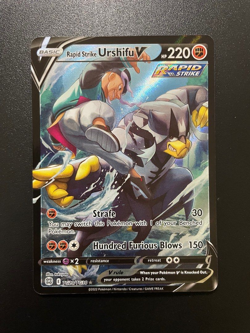 Pokemon TCG Rapid Strike Urshifu V - TG20/TG30 - Ultra Rare Sword & Shield:  Brilliant Stars Pokemon card, Hobbies & Toys, Toys & Games on Carousell