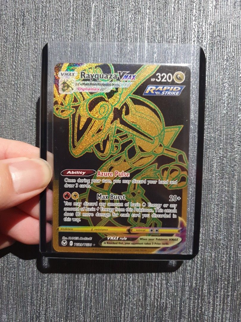 Pokemon TCG Silver Tempest Rayquaza VMAX Trainer Gallery Gold Secret Rare  Card, Hobbies & Toys, Toys & Games on Carousell