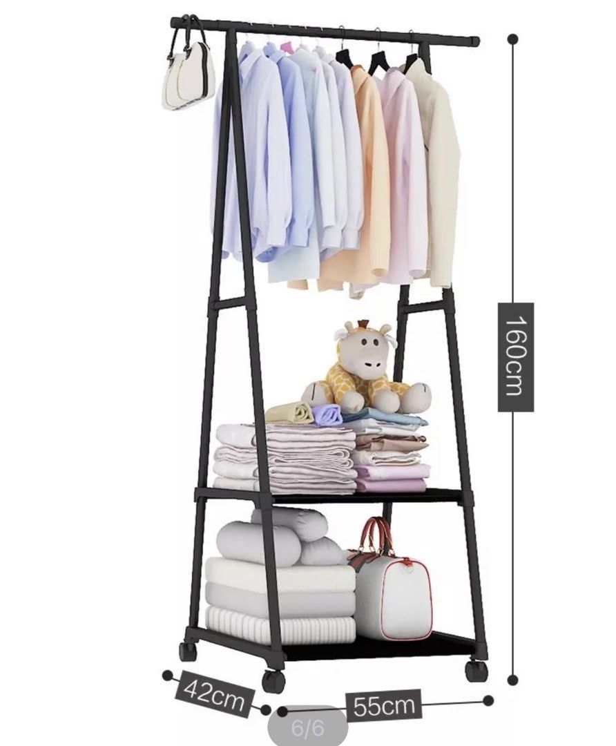 Portable clothing rack, Furniture & Home Living, Furniture, Shelves