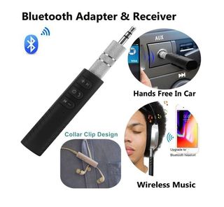 AGPTEK Bluetooth 5.0 Receiver with 3.5mm Aux, CVC6.0 Mini Bluetooth Audio  Adapter with Clip, Portable Wireless BT Plug for Stereo, Car, Speaker,  Earphone, Black