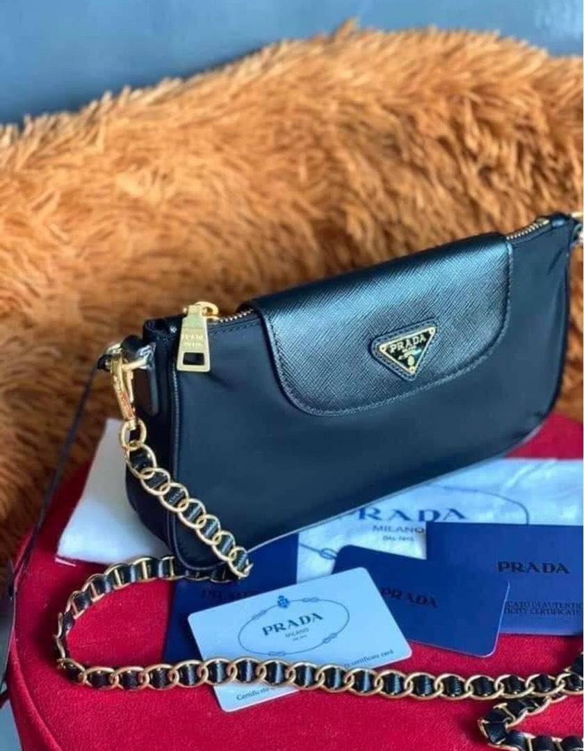 Prada chain sling, Luxury, Bags & Wallets on Carousell