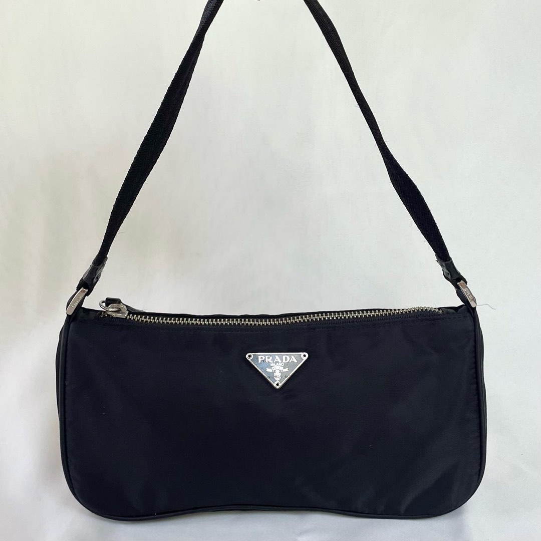 Prada Nylon Baguette, Luxury, Bags & Wallets on Carousell