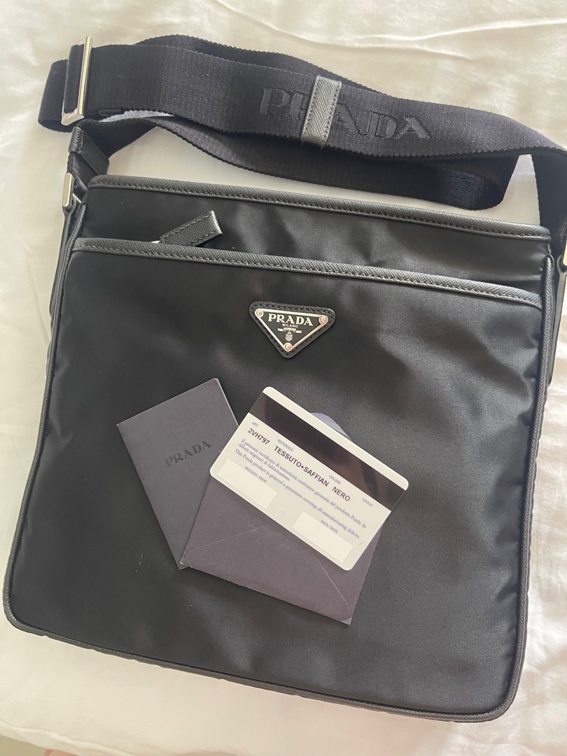 Prada nylon messenger bag, Men's Fashion, Bags, Sling Bags on Carousell
