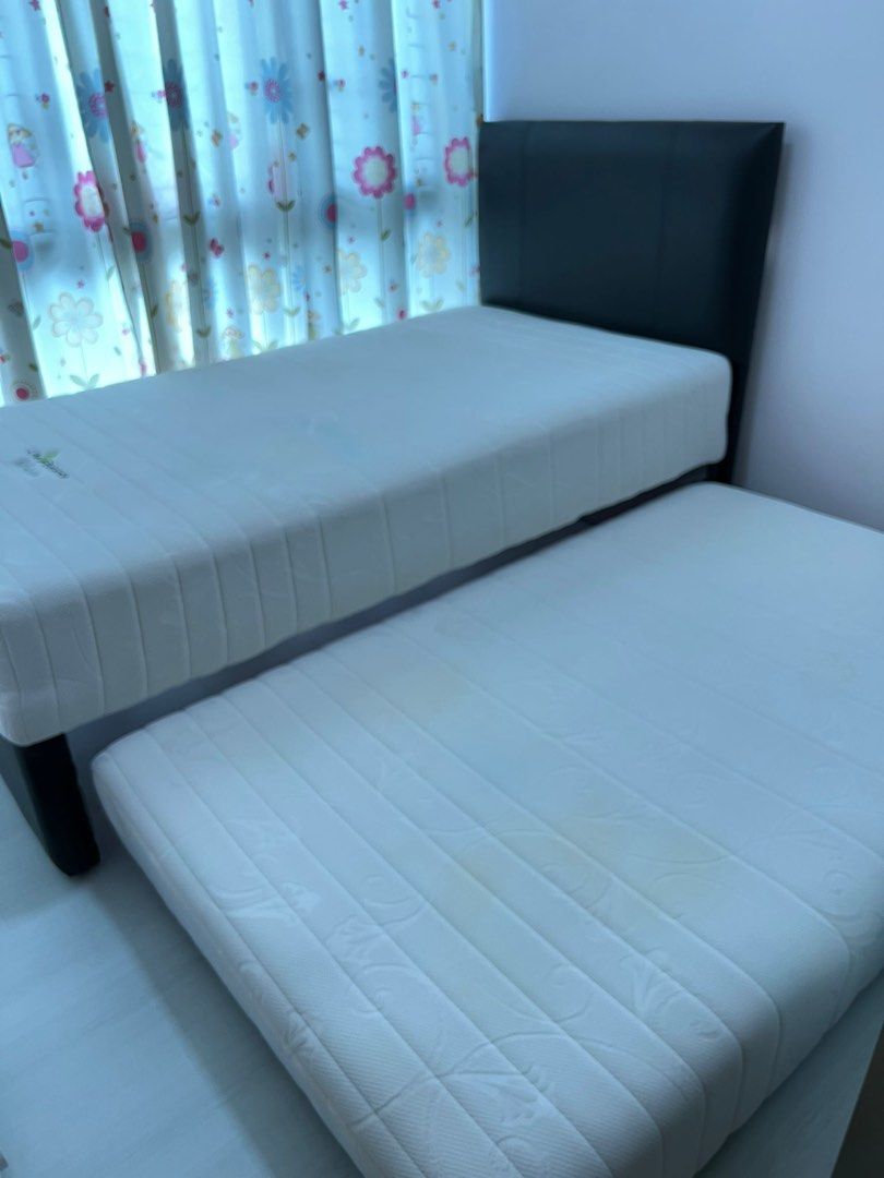 Pull out bed with mattress, Furniture & Home Living, Furniture, Bed