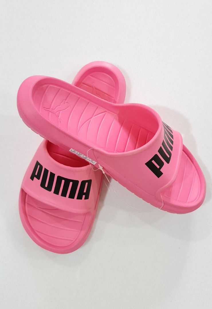 PUMA Hot Pink Sliders Women s Fashion Footwear Flipflops and