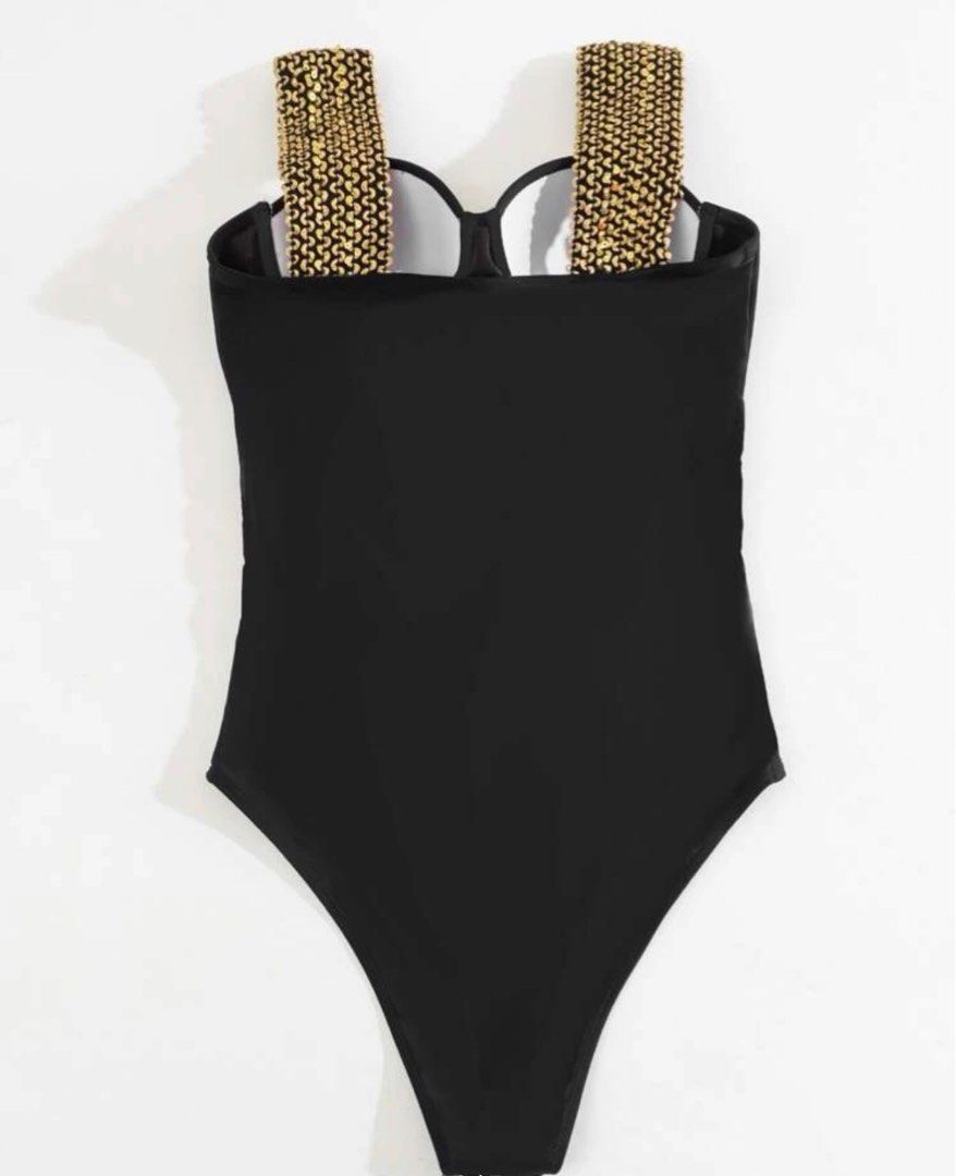 Push up black one piece swimsuit hot sale