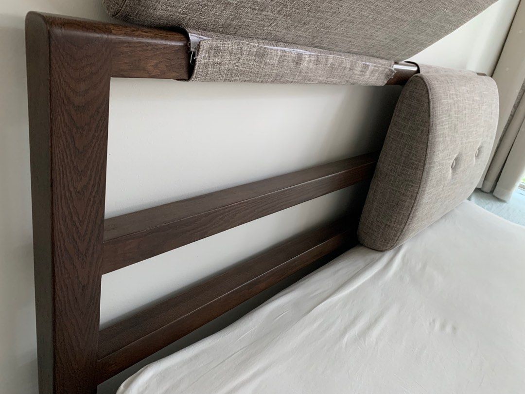 Queens size wooden bed frame, Furniture & Home Living, Furniture, Bed