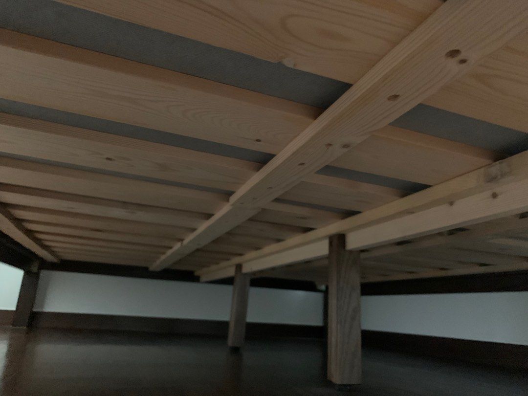 Queens size wooden bed frame, Furniture & Home Living, Furniture, Bed