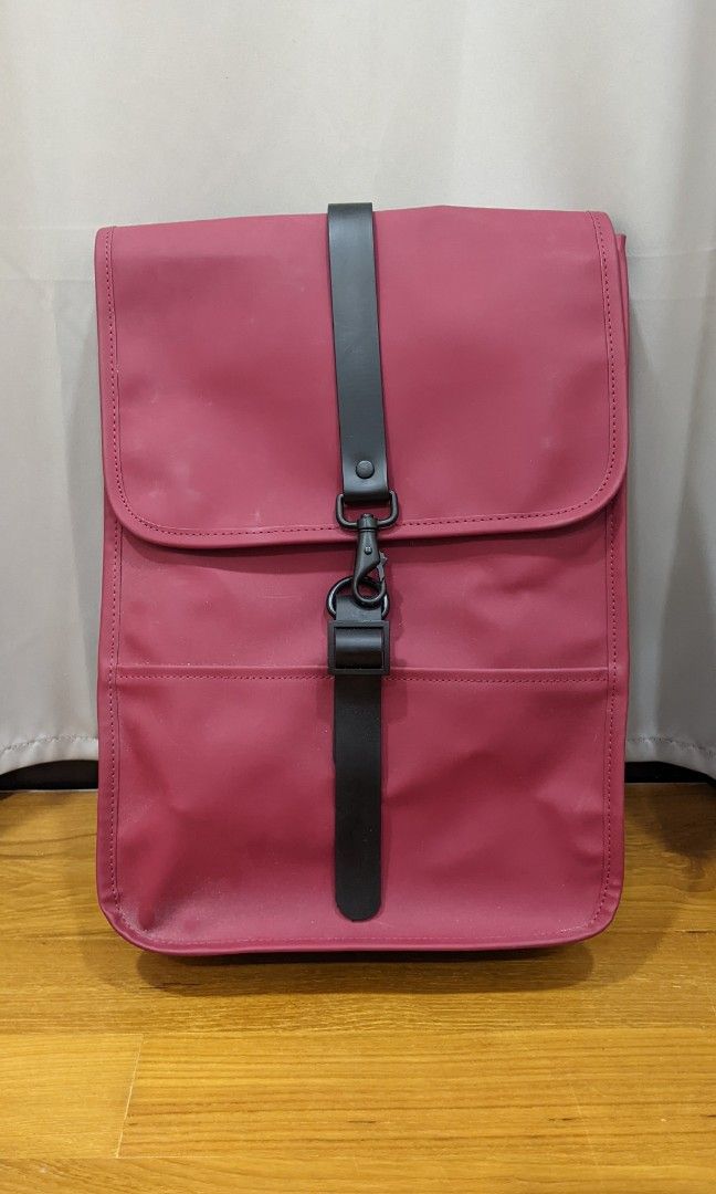RAINS Backpack in Red Women s Fashion Bags Wallets Backpacks on Carousell