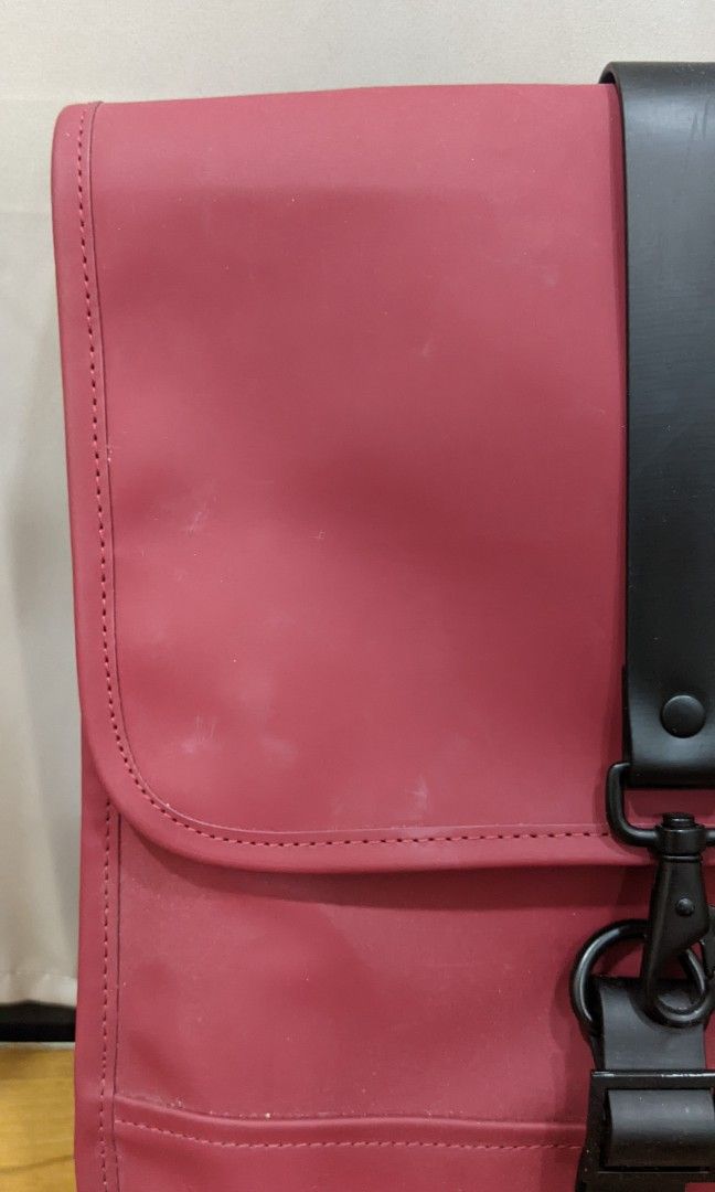 RAINS Backpack in Red Women s Fashion Bags Wallets Backpacks