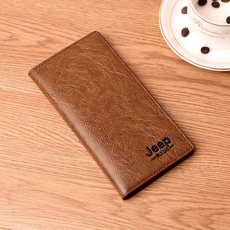 Ready Stock M122 Bifold Long Wallet Premium Fashion PU Leather Men