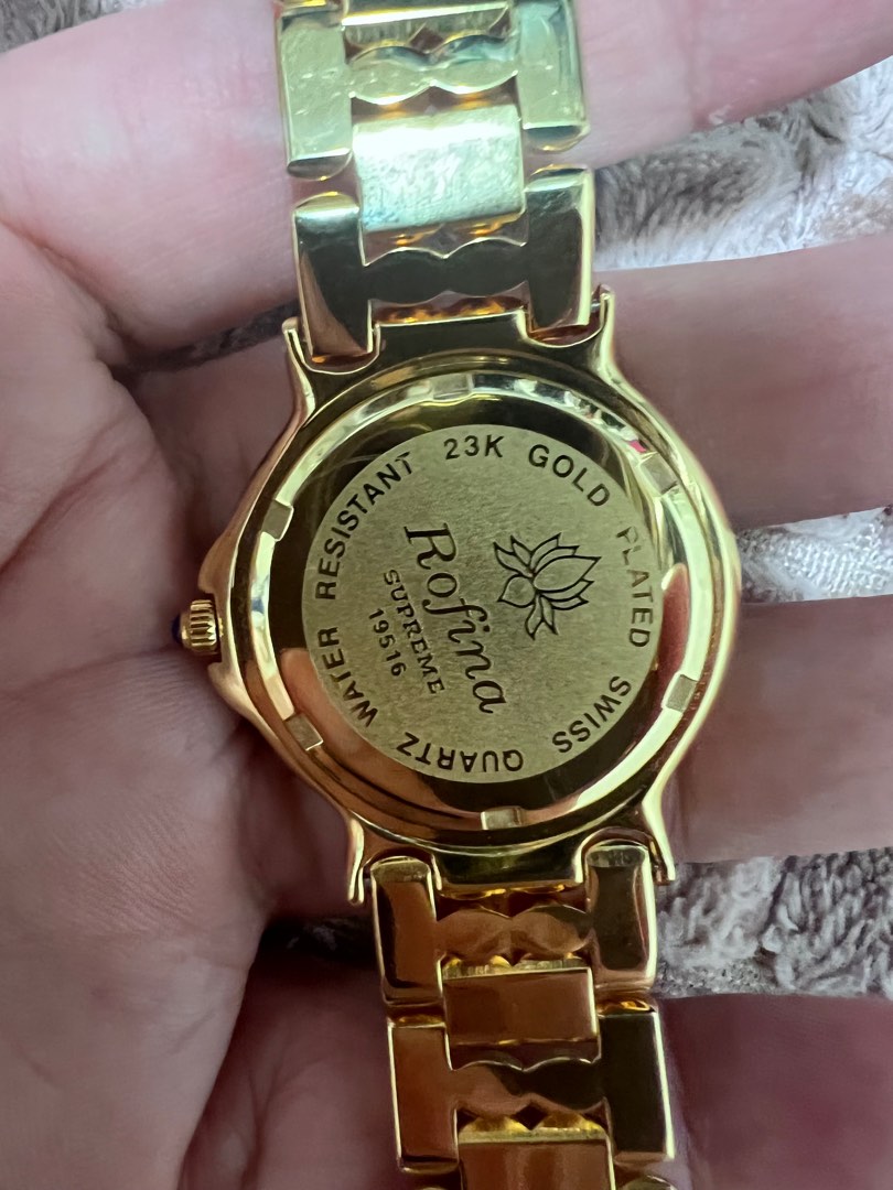 Rofina supreme 23k gold plated Swiss quartz water resistant