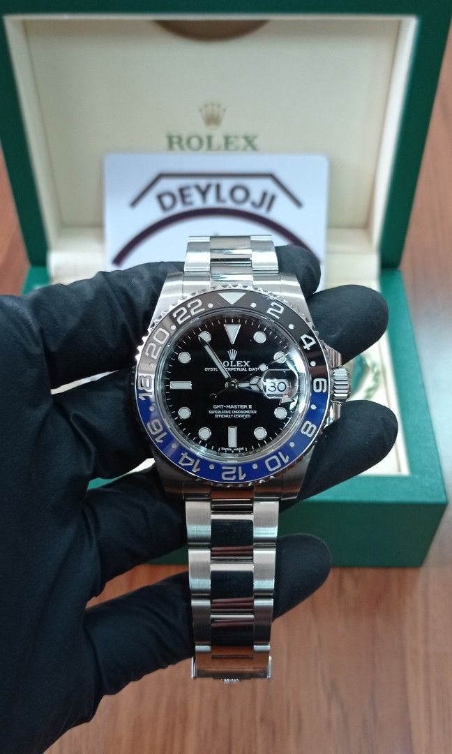Rolex Oyster Perpetual Date GMT Master ll Batman, Barang Mewah