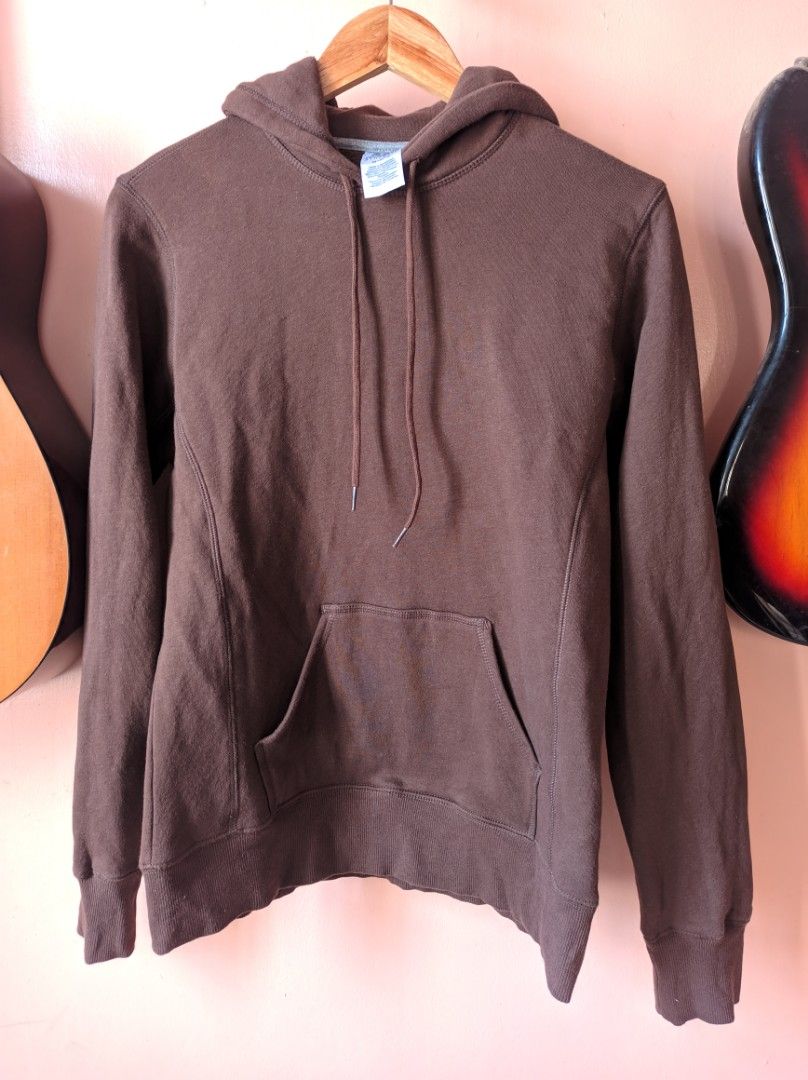 Russell Vintage Dark Brown Hoodie, Men's Fashion, Coats, Jackets and Outerwear on Carousell