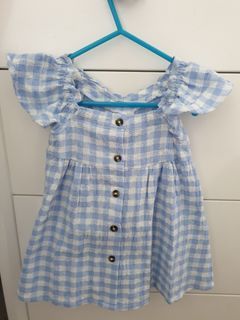 Seed baby blue gingham dress, size 00