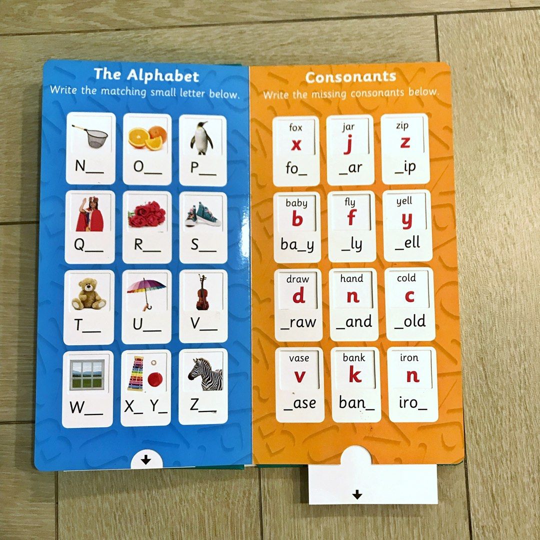 Spelling Phonics Book A pull the tab Wipe Clean Book, Hobbies