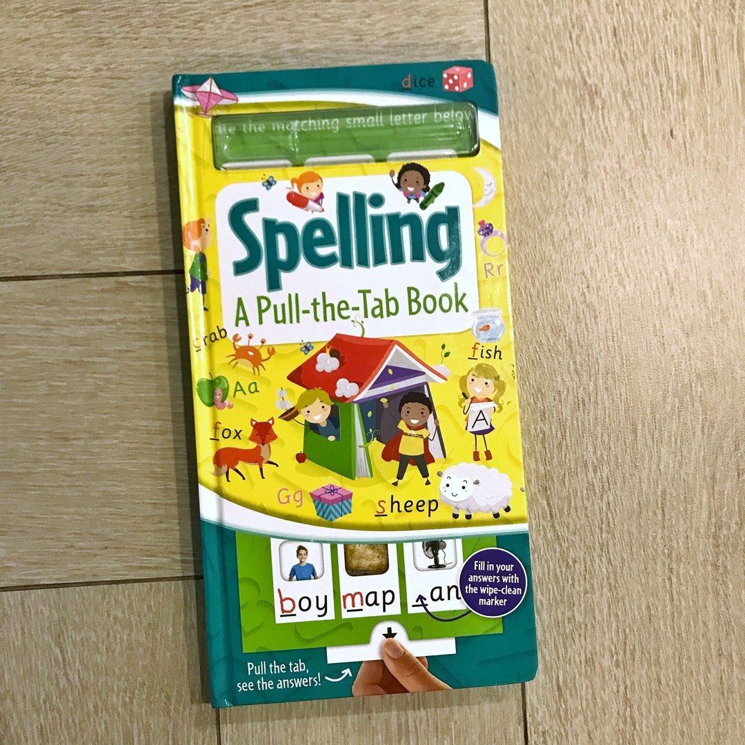 Spelling Phonics Book A pull the tab Wipe Clean Book, Hobbies