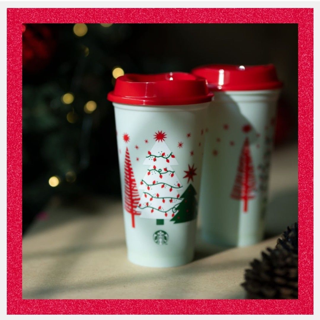 Starbucks Christmas Holiday 2022 Reusable Cold Cups Set 5 with Straw New Box
